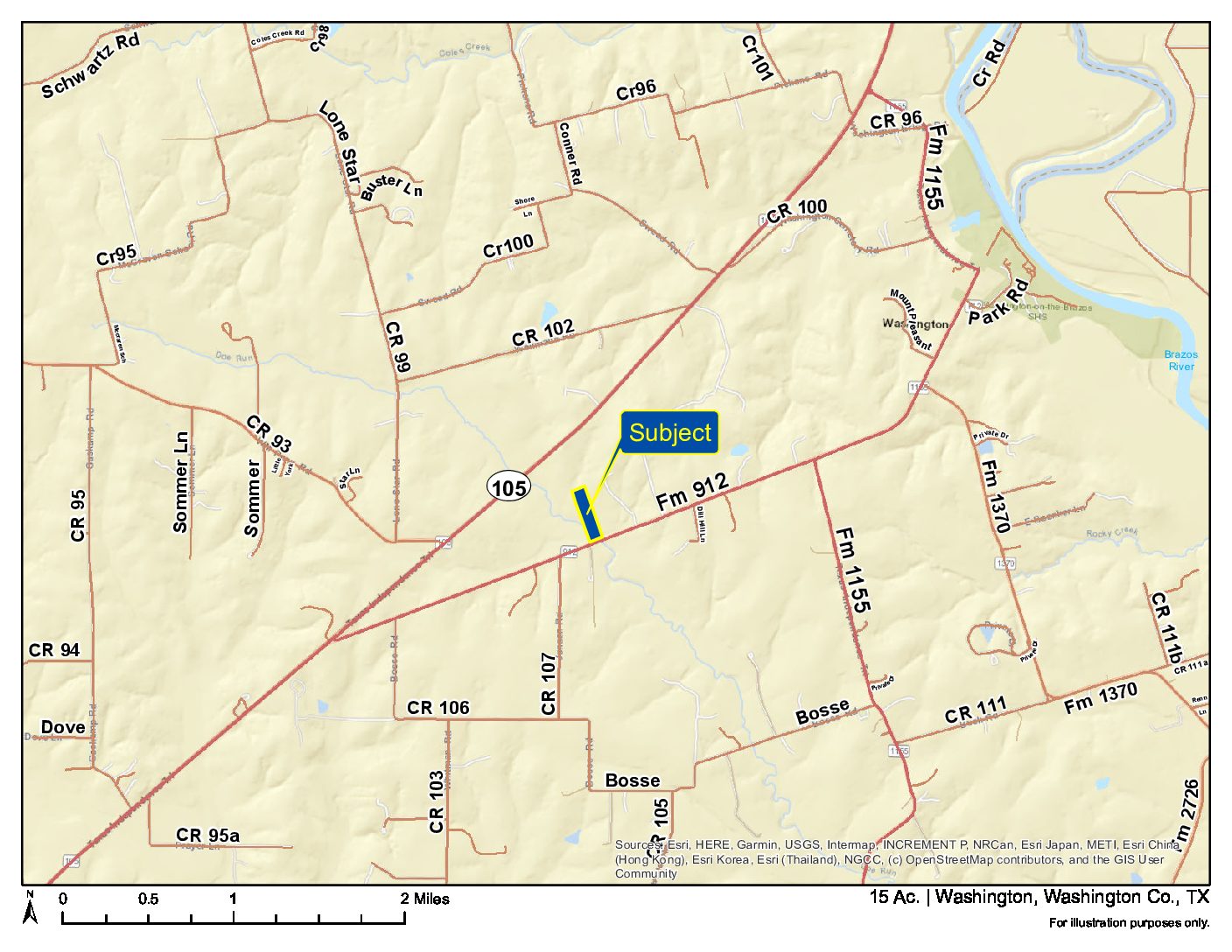 Location Maps of 15 acres on fm 912