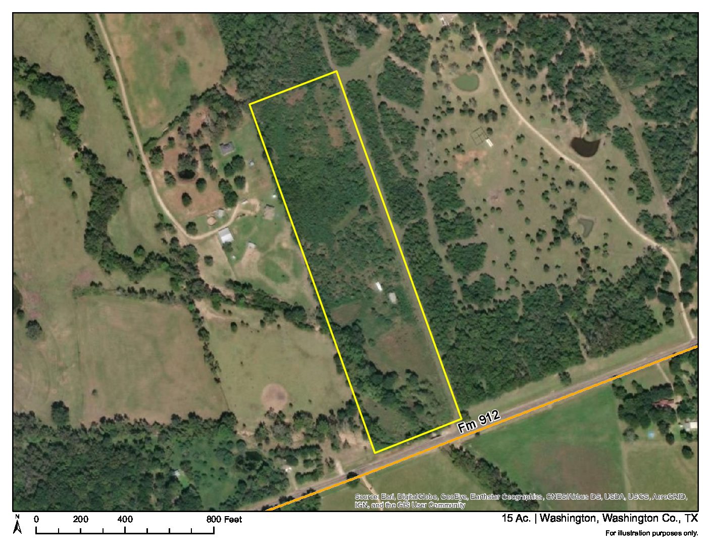 Aerial Map of 15 acres on fm 912